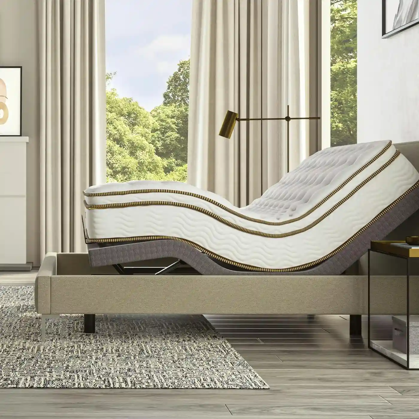 Detailed layered construction of the Zenhaven® natural latex mattress